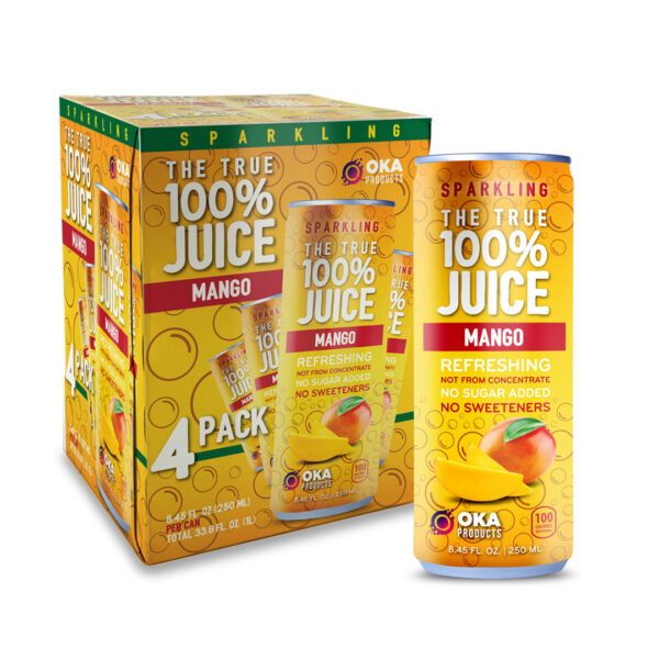 4pack - 100% Juice Sparkling Mango